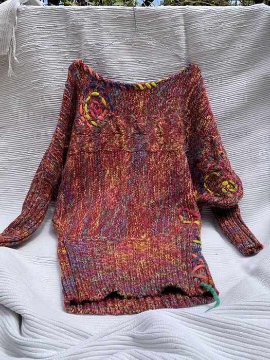 Camisola de malha colorida