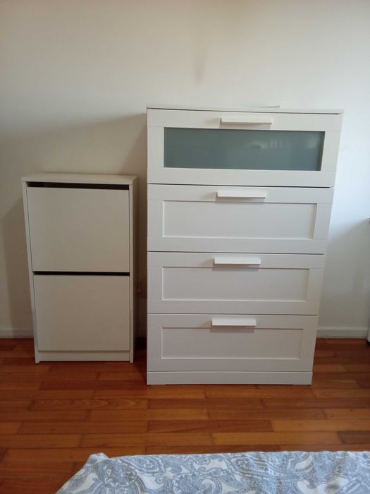 Cómoda 4 gavetas + sapateira 2 portas