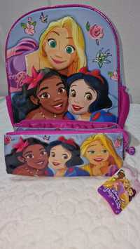 Mochila Princesas Disney Moana, Branca de Neve e Ranpunzel