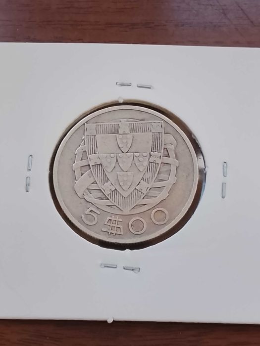 Moeda de 5 escudos de 1933, em prata