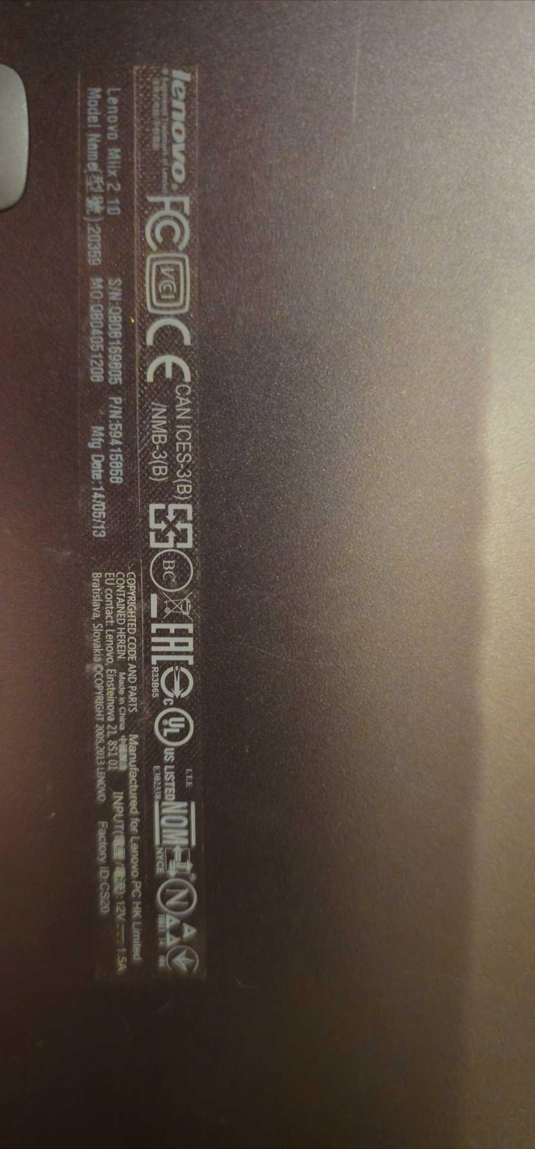 Laptop tablet lenovo miix 2