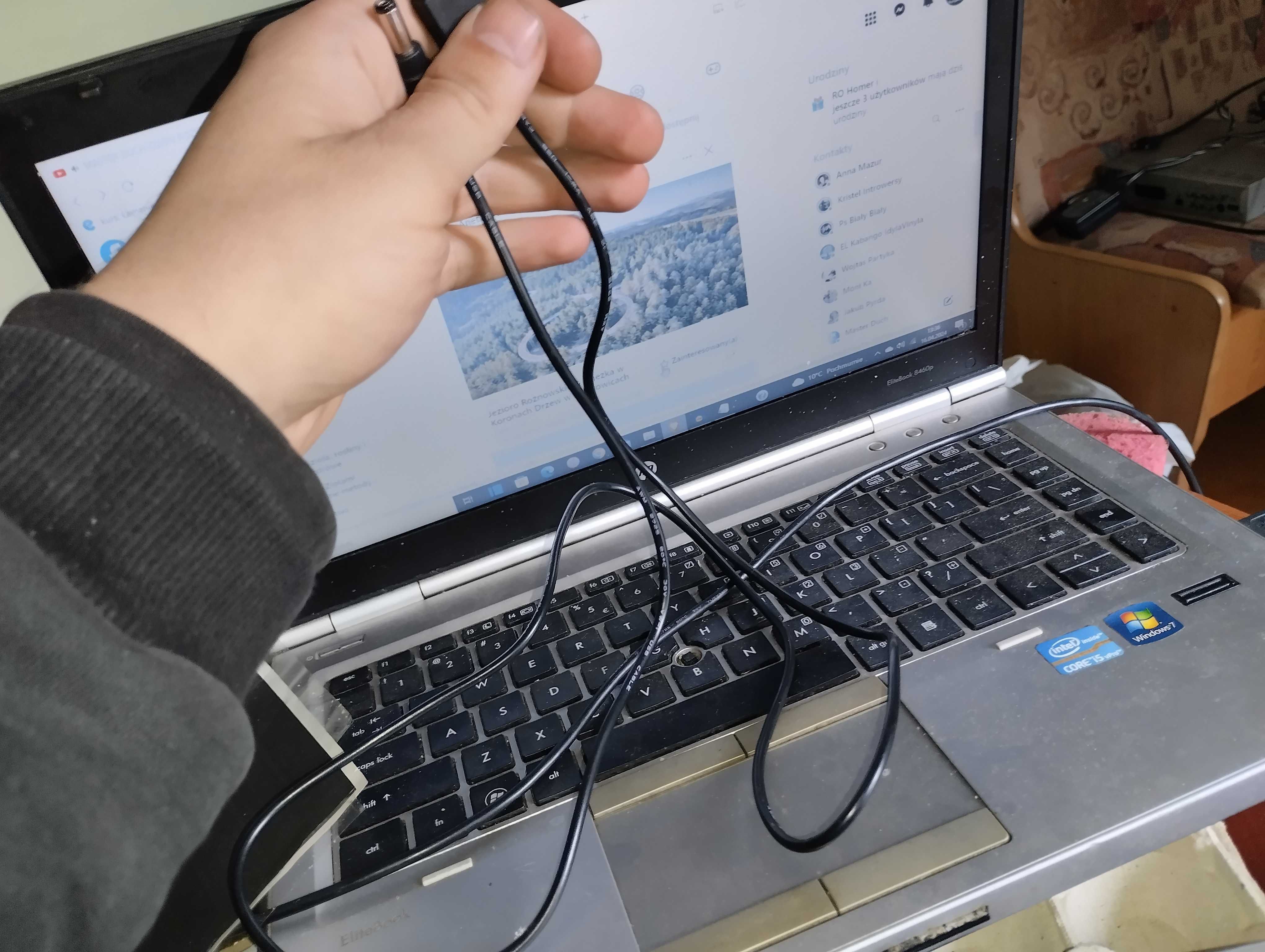 kabel USB z wtykiem DC, przewód zasilający