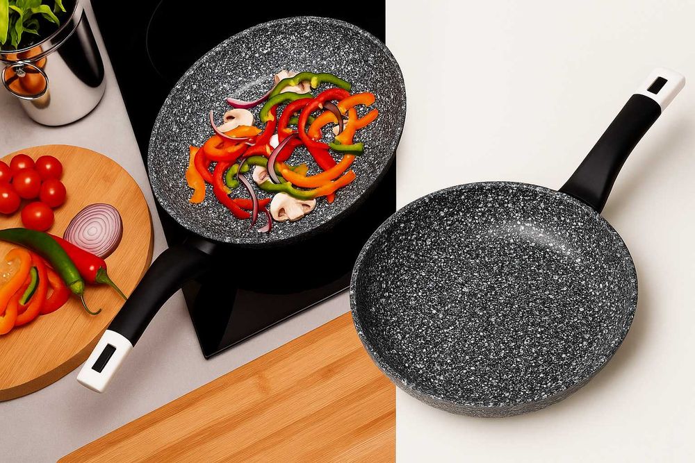 Сковорода UNIQUE – гранітне антипригарне покриття, для всіх плит