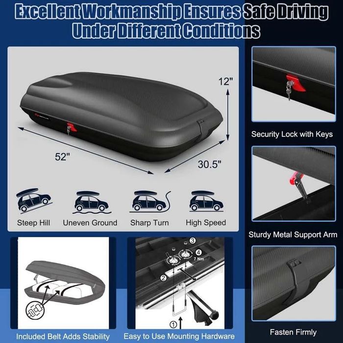 Box dachowy 320 litrow nowy