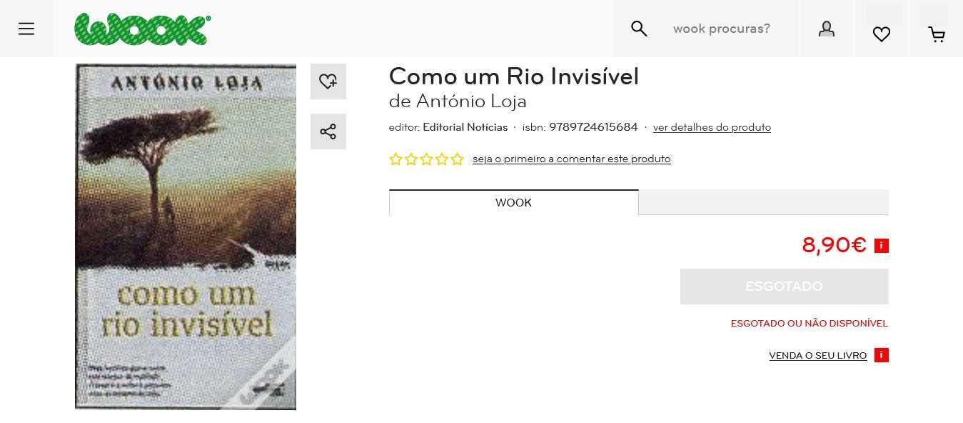 Livro "Como Um Rio Invisível", de António Loja (NOVO!)