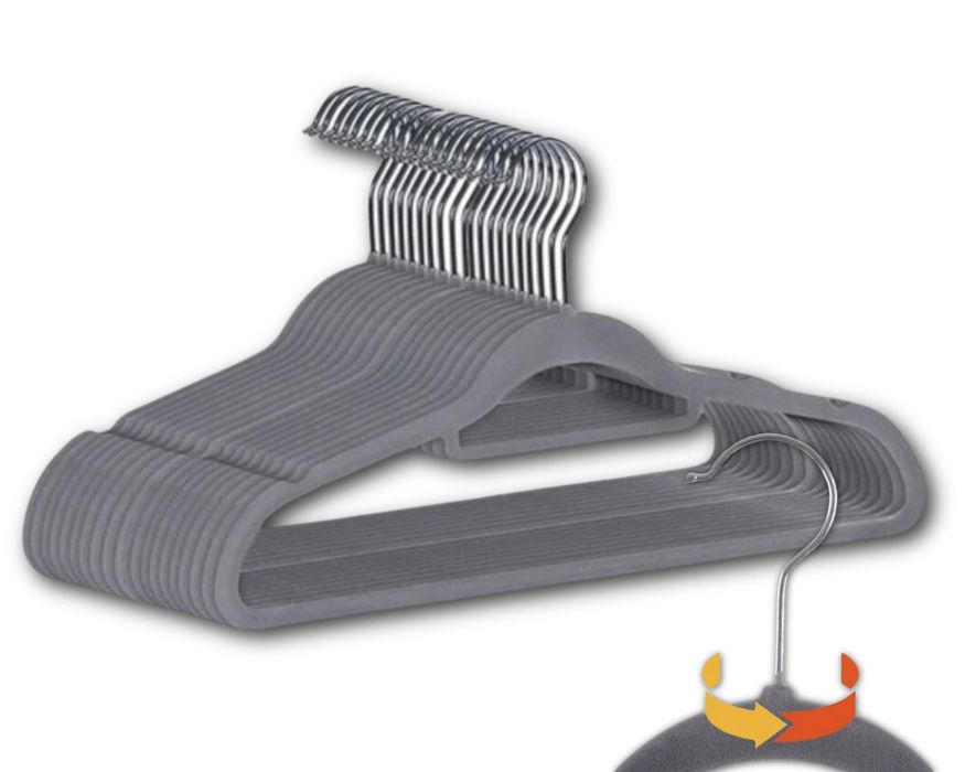 Wieszak na ubrania ZESTAW wysoka jakość obrotowy haczyk 10+10 GRATIS