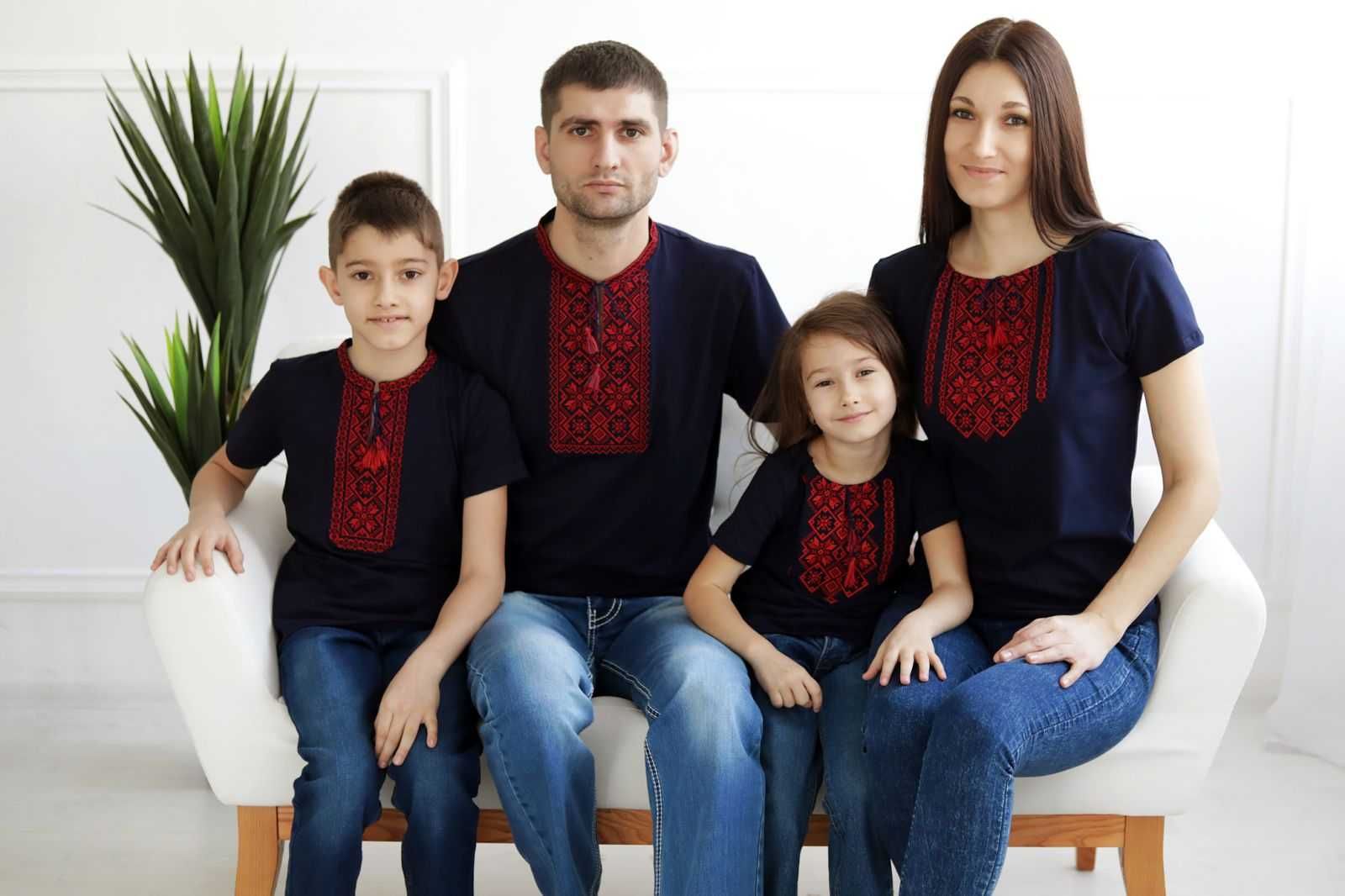 Футболки вишиванки сімейні, комплект вишиванок 3шт