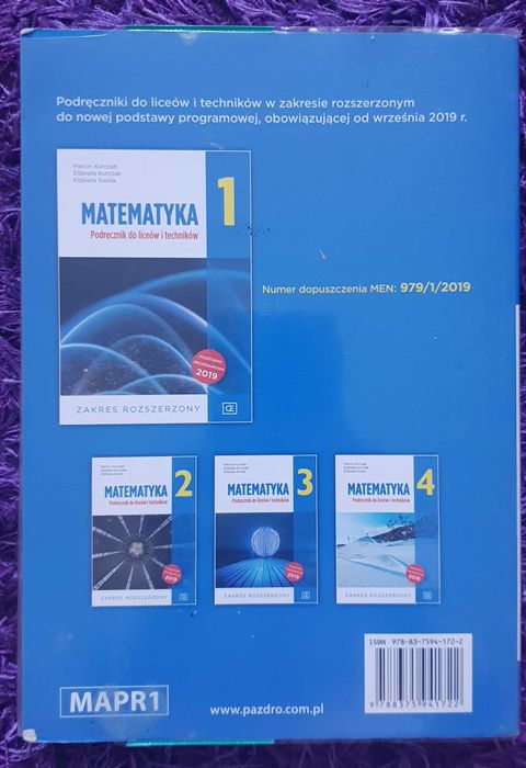 Podręcznik Matematyka 1 Pazdro, poziom rozszerzony