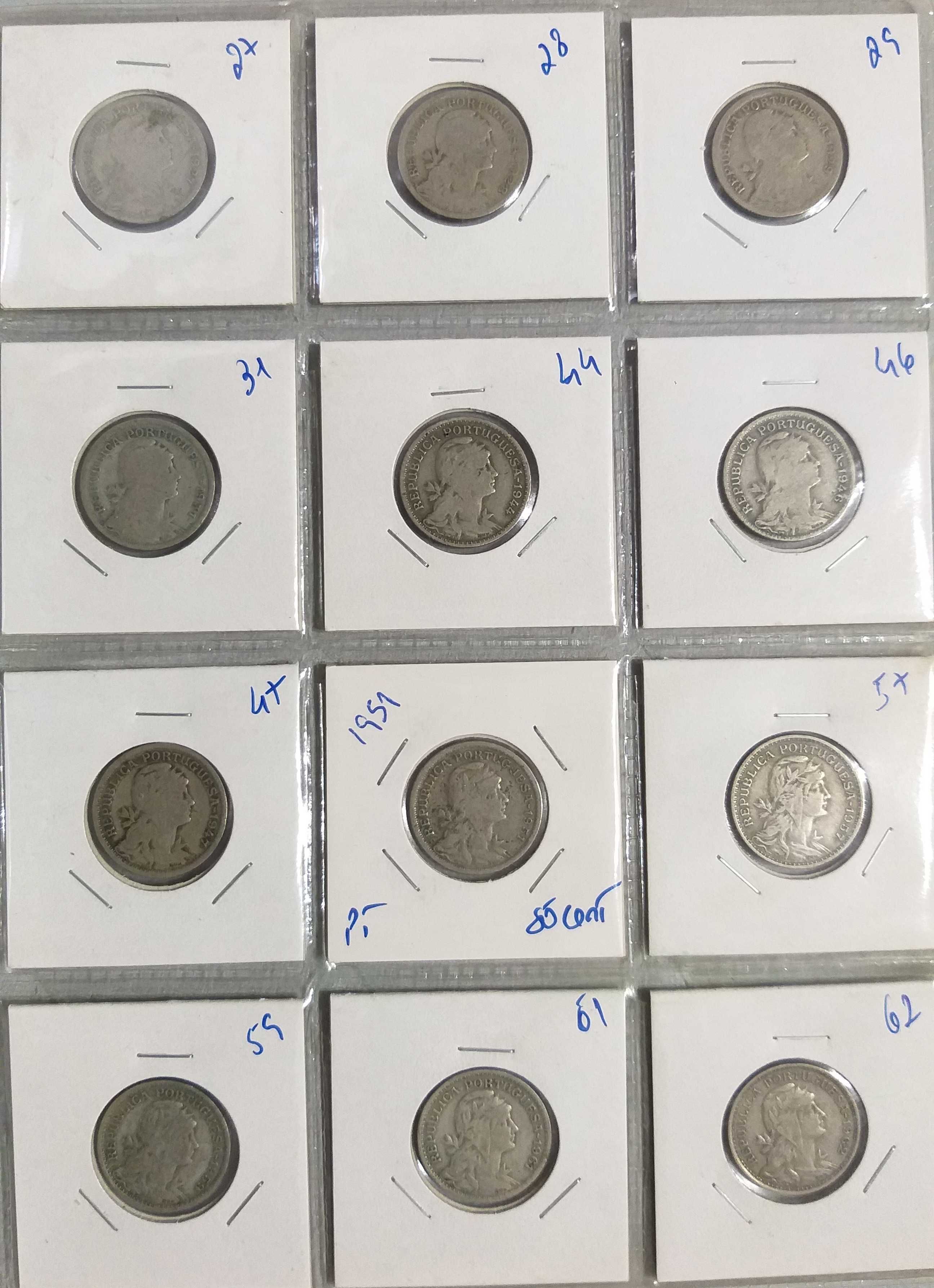 Lote de 48 moedas Republica portuguesa + Estrangeiras Todas Diferentes