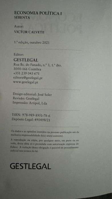 Livro de Economia Politica I