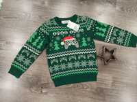 Sweterek świąteczny H&M 110 116