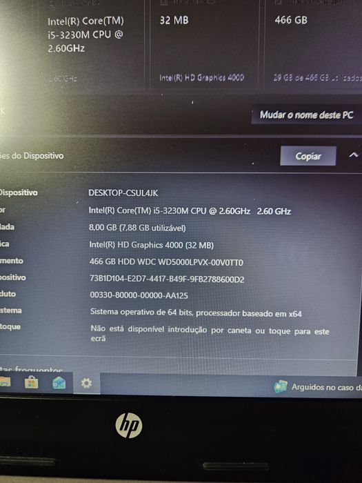 HP probock 4340s i5 323M .8gb RAM .DDR3.hdd 500gb .