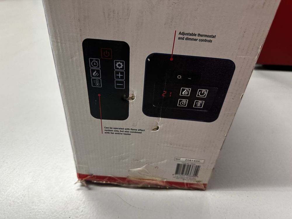 Lareira Elétrica Memphis 1800W – Nova, Nunca Usada
