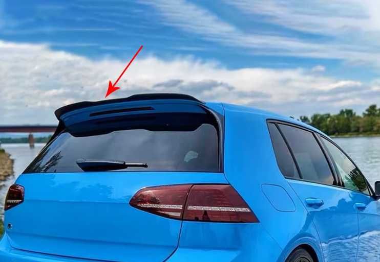 Lotka VW Golf 7-7,5 R/GTI/GTD Dokładna Tylna Spoiler Czarny Połysk