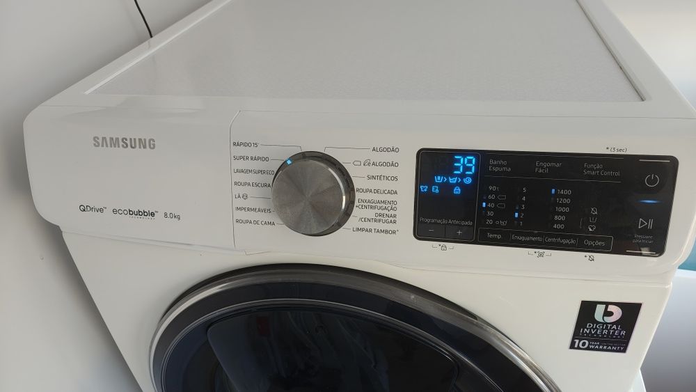 Máquina de lavar roupa Samsung Quickdrive - garantia