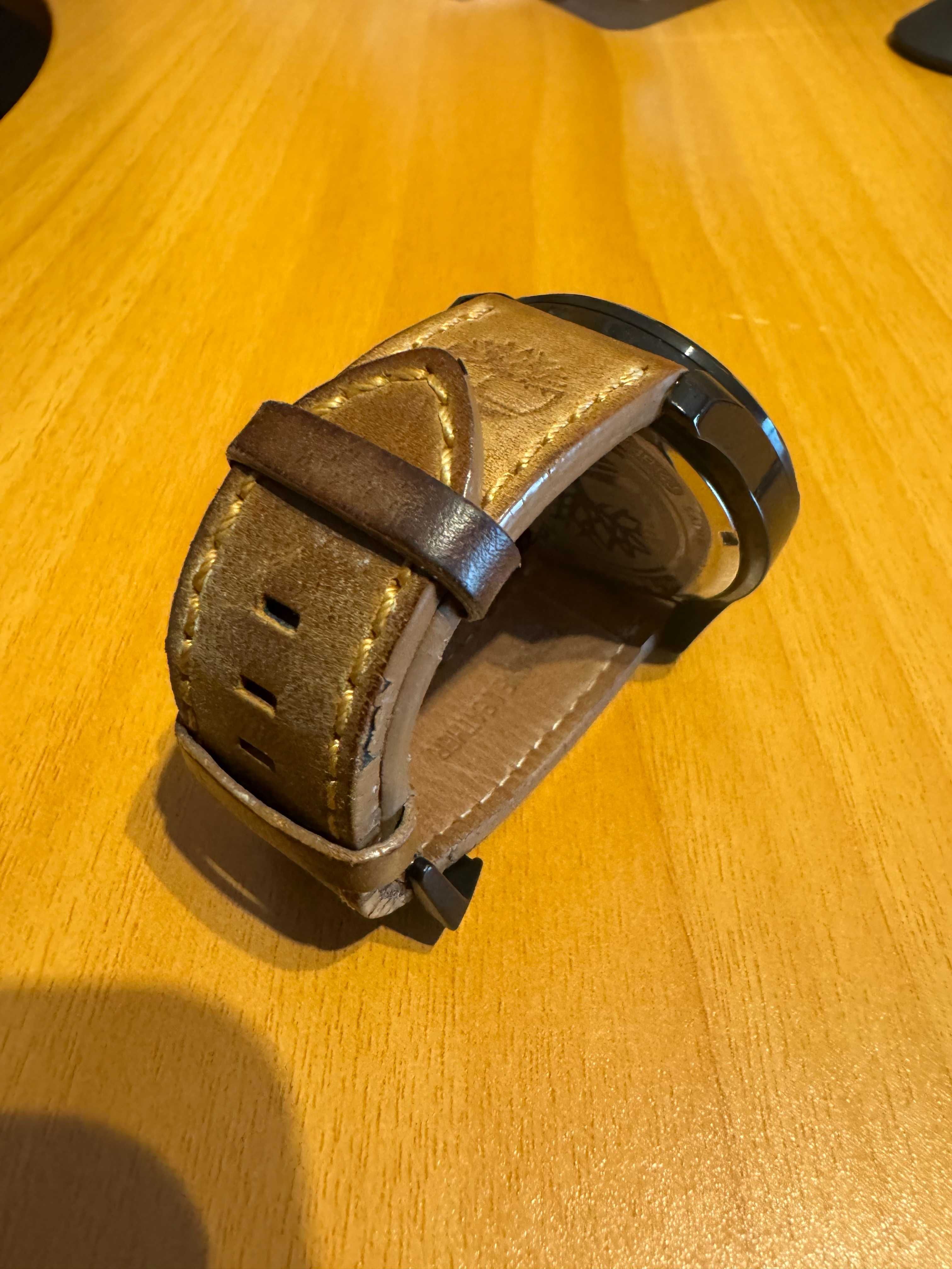 Relógio original Timberland cronógrafo, bracelete pele, ótimo estado