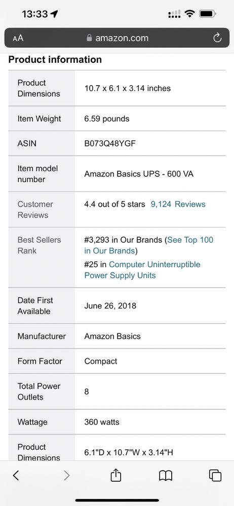 Стабилизатор напряжения Amazon Basic, американская вилка