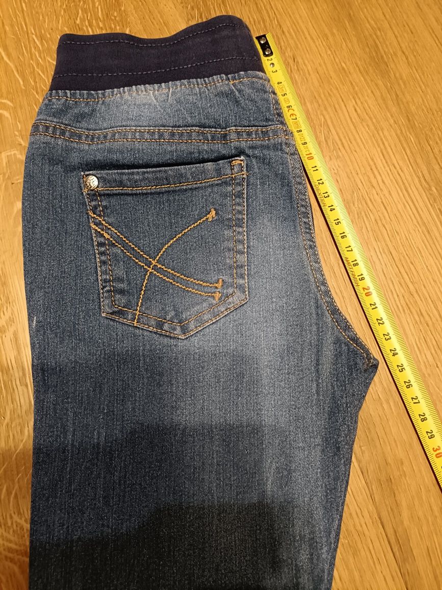Dżinsy, spodnie na gumce, 6-7 lat, 122