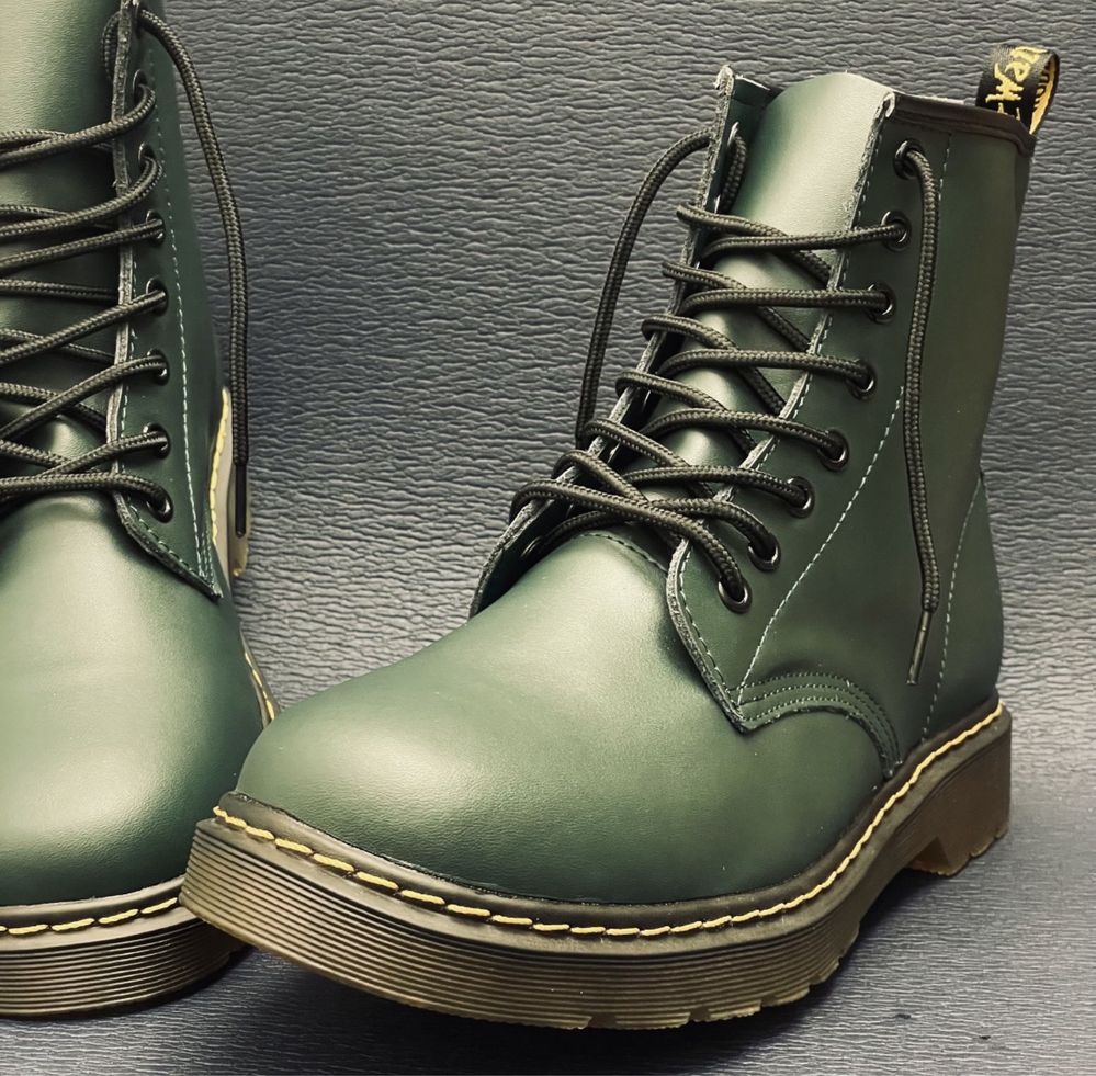 Glany Combat Boots botki zielone unisex 1460 kozaczki