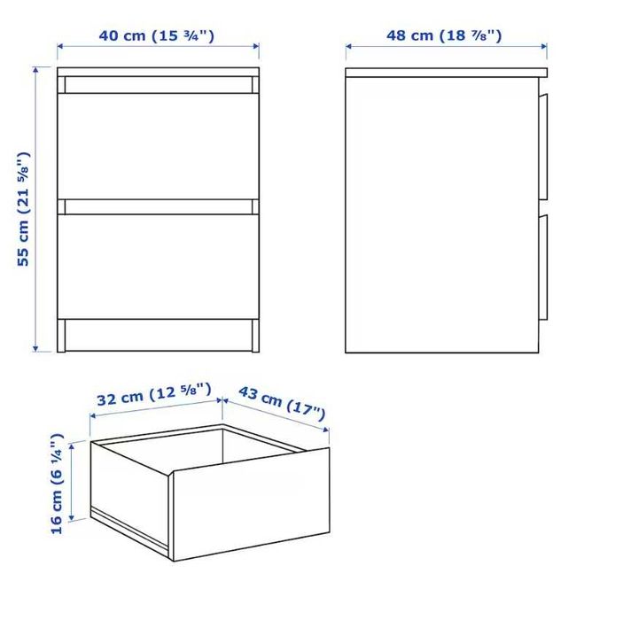 Biurko MALM z panelem bocznym wysuwanym - IKEA plus komoda pod biurko