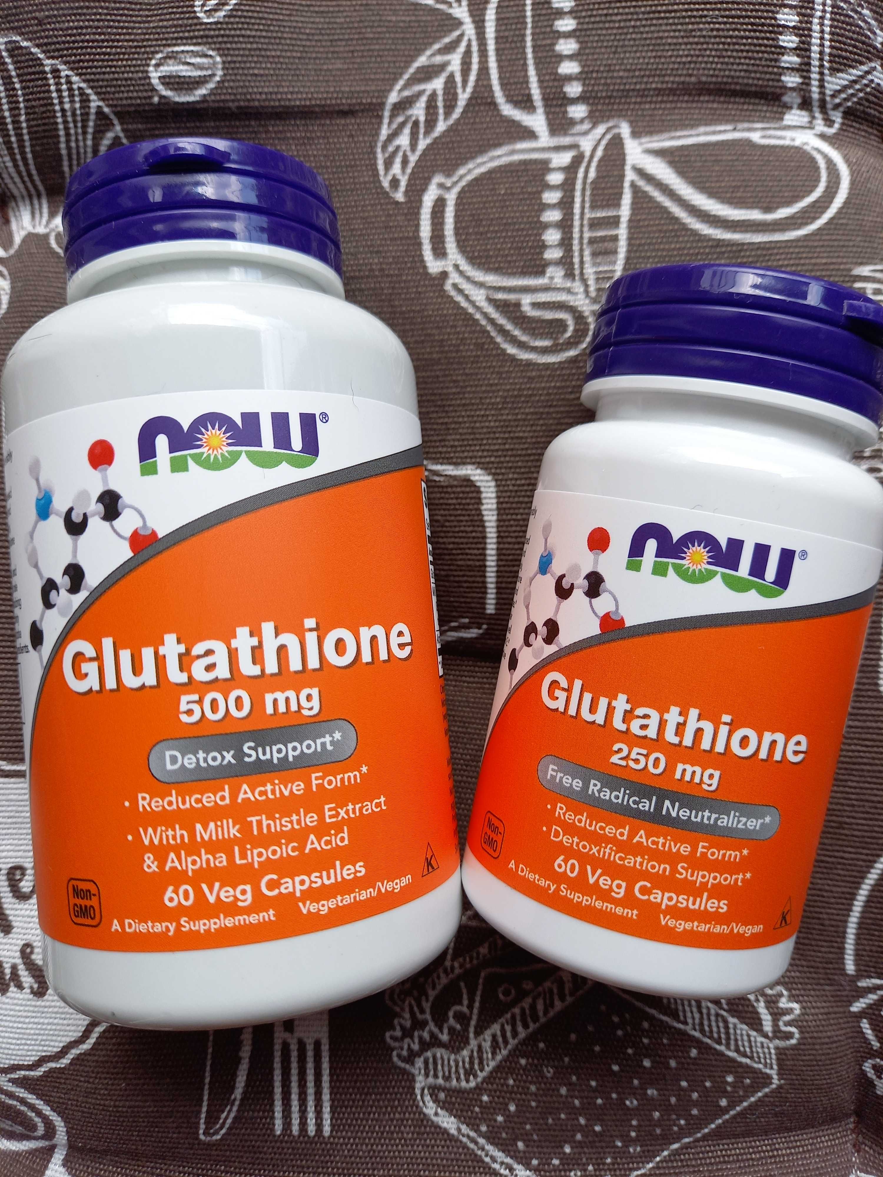 NOW Foods, глутатіон, глутатион glutathione 250 500 мг 30 60 капсул