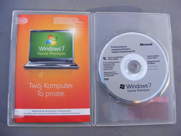 Płyta instalacyjna Windows 7 Home Premium 64 bit PL