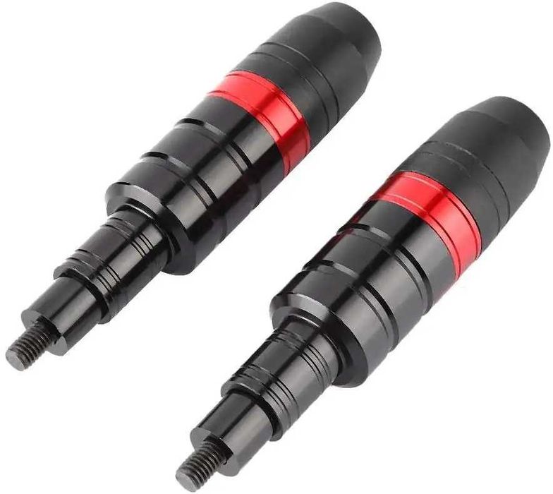 Par cogumelos alumínio proteção borracha M8 modelo #4 moto cafe racer