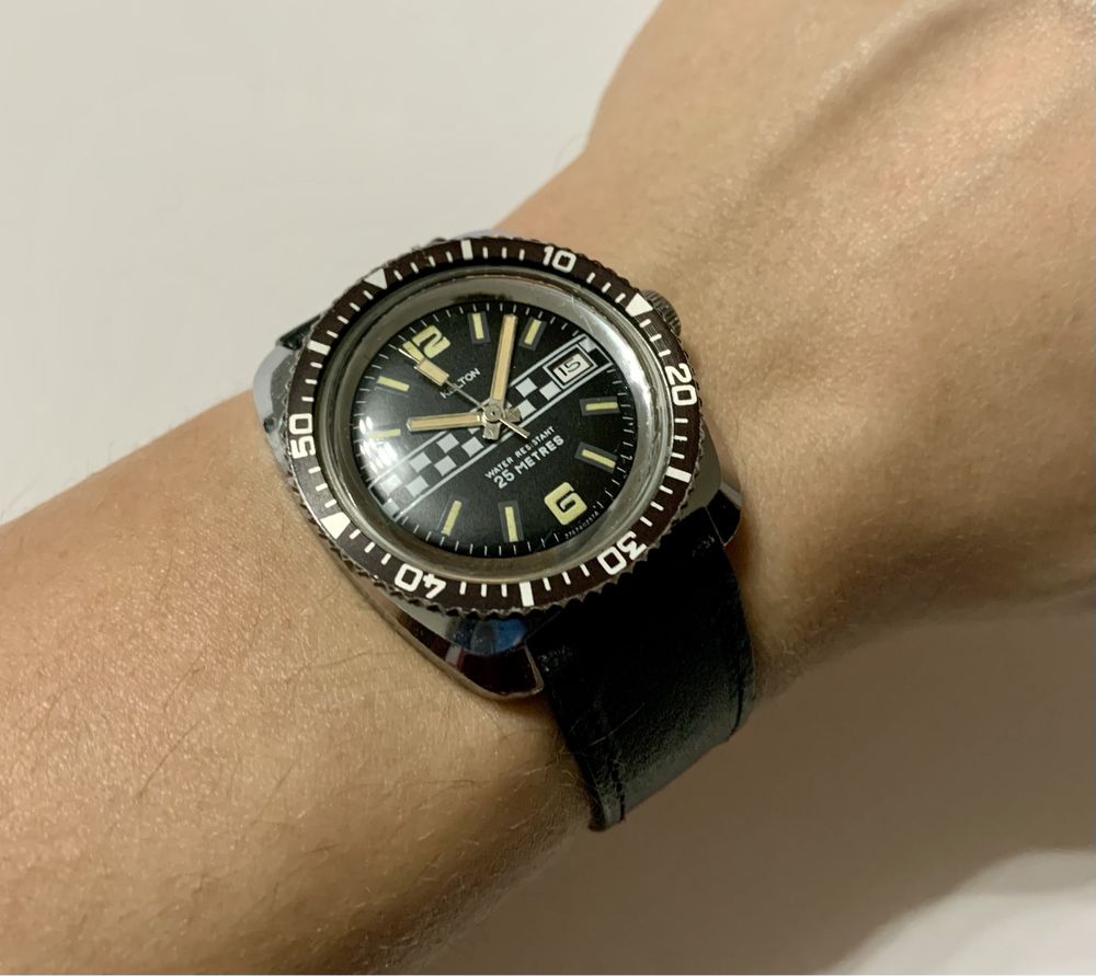 Zegarek Vintage Retro Wyścigowy Timex/Kelton Mechaniczny