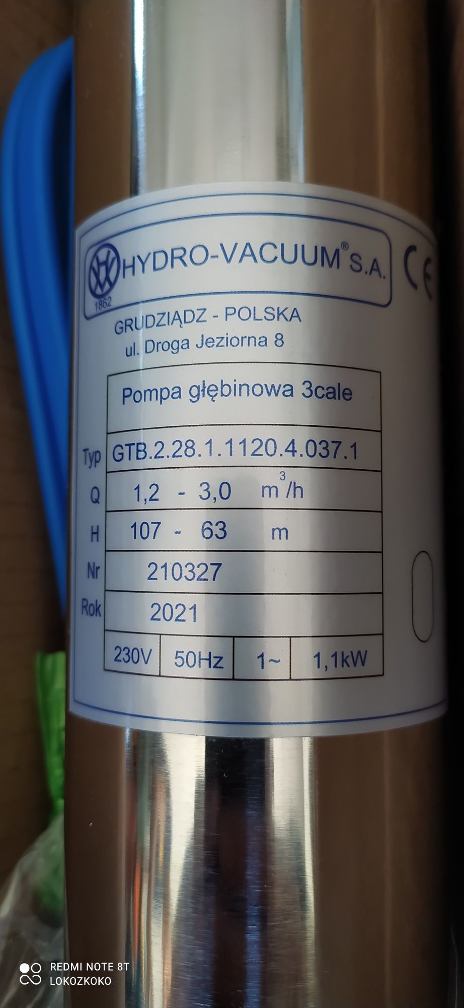 Nowa pompa głębinowa 4" SPO 3-22 silnik SUMOTO 1,5kW 400V