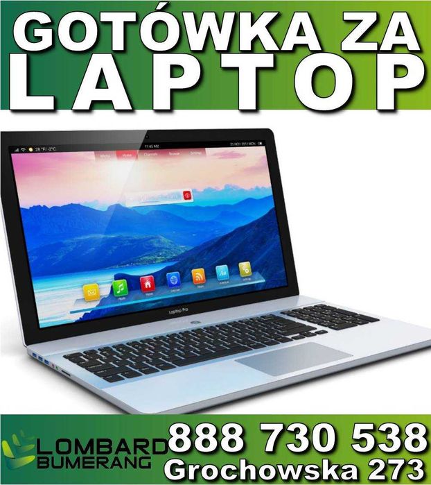 LAPTOPY, komputery. Pożyczki, sprzedaż, skup laptopów Lombard BUMERANG