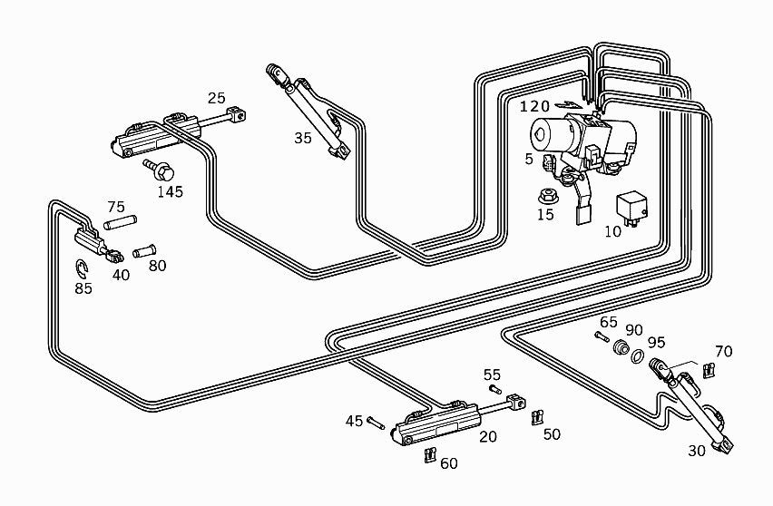 Cilindros / Pistons Hidráulicos da Capota - Mercedes SLK (R170)