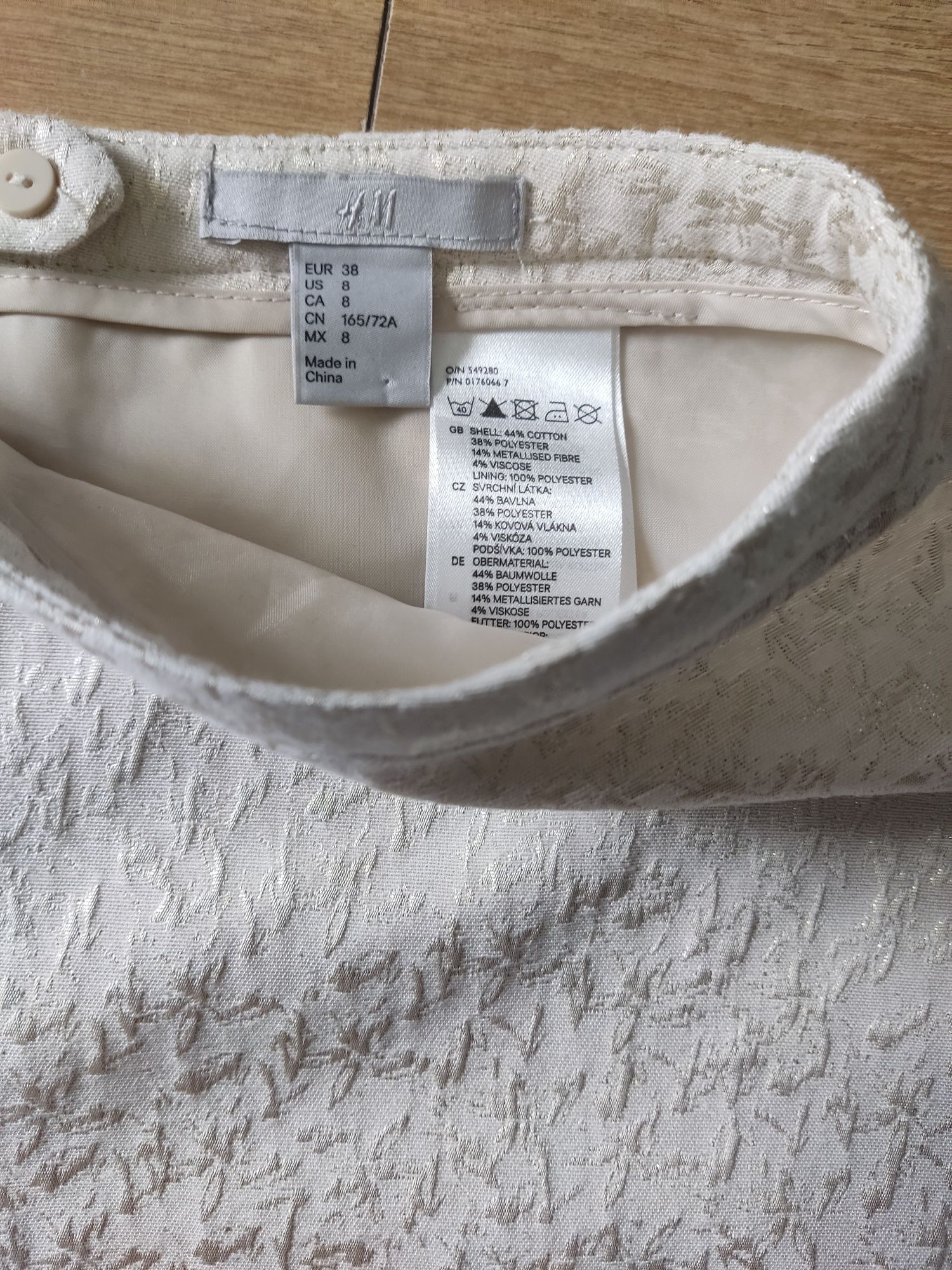 Spódnica damska krótka mini spódniczka elegancka żakardowa z teksturą