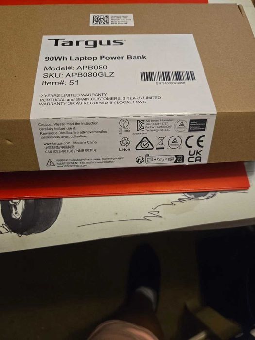 Новий Павербанк PD 100W USB-C Targus APB080GLZ 90wh (25,000 mAh)