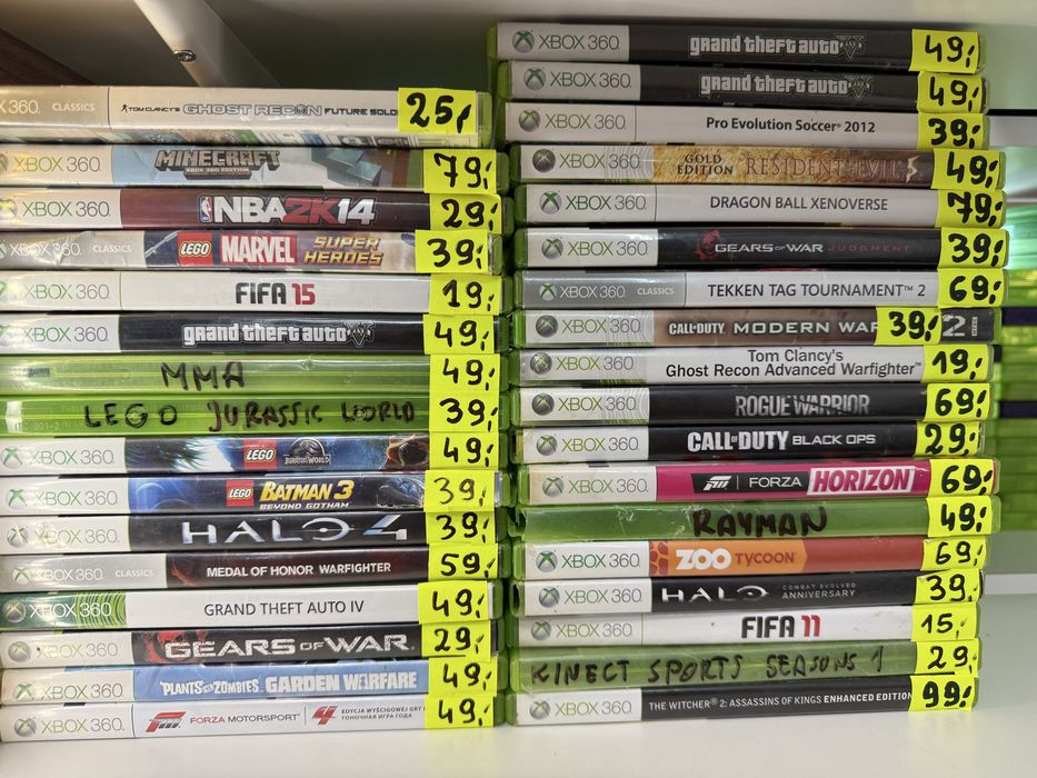 MEGA gry konsola Xbox 360, Minecraft, GTA IV V, Lego, Tekken, WOW