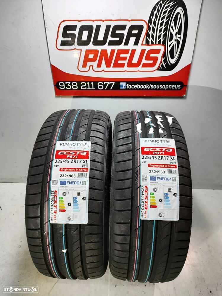 2 pneus novos kumho 225-45r17 - oferta dos portes