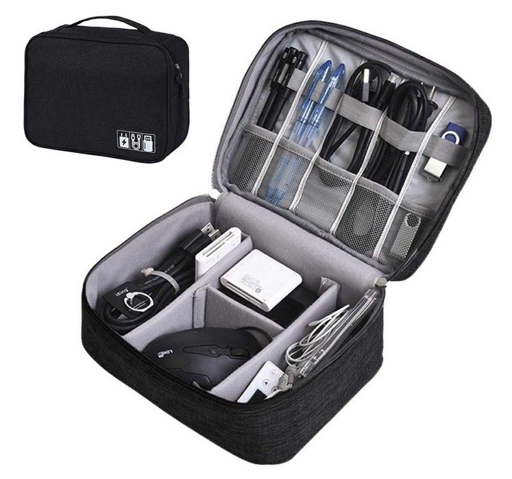 NOWE! Organizer torba na kable przewody ładowarki dyski akcesoria