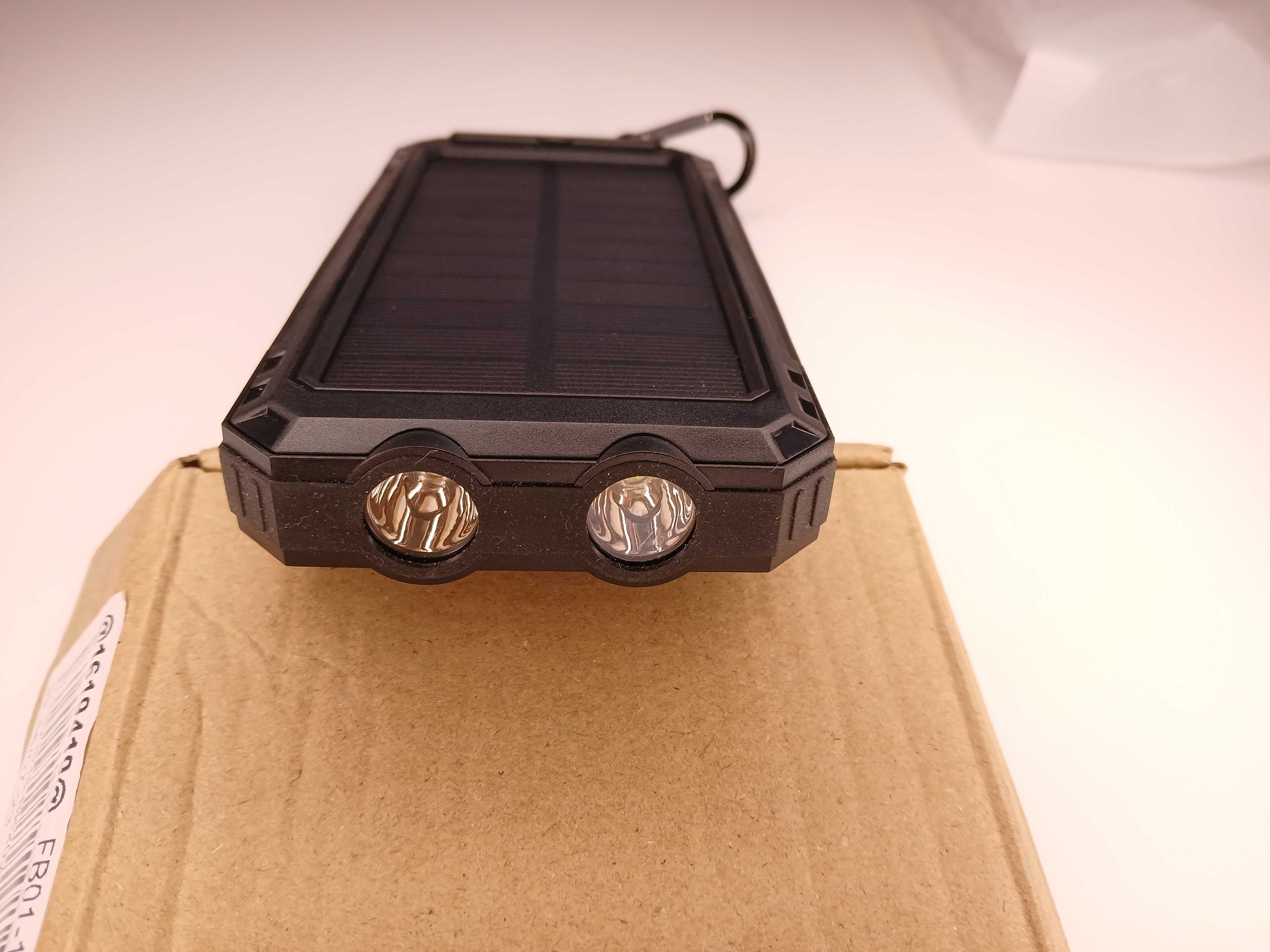 Powerbank solarny, z latarką, duża pojemność, 200000 mah