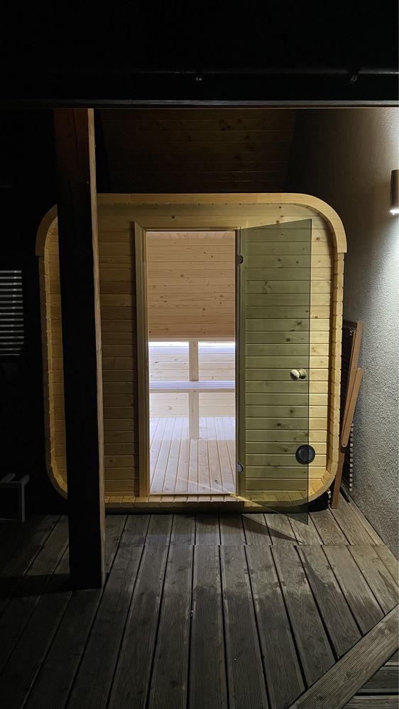sauna ogrodowa owalna
