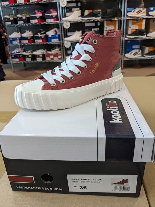 Trampki Soft Burgundy Kaotiko Keoni Hightop Trainers kaotiko rozm. 36