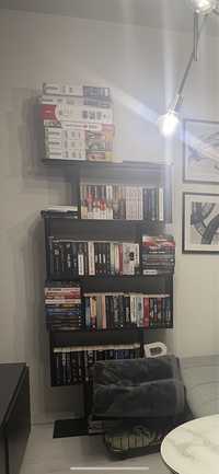 Regał czarny na książki asymetryczny loft nowoczesny