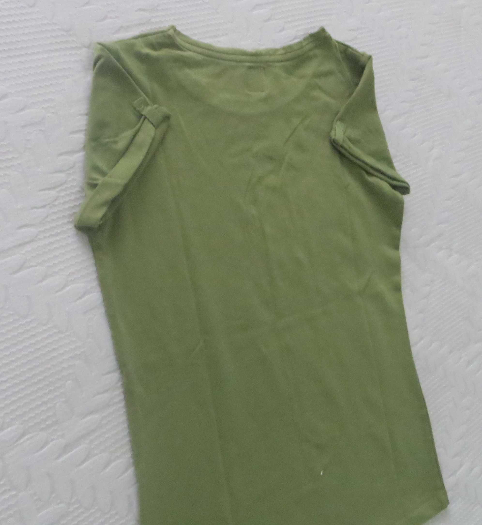 Camisola T´Shirt Marca Cortfield , algodão, Verde,  Tam. S - Como Nova