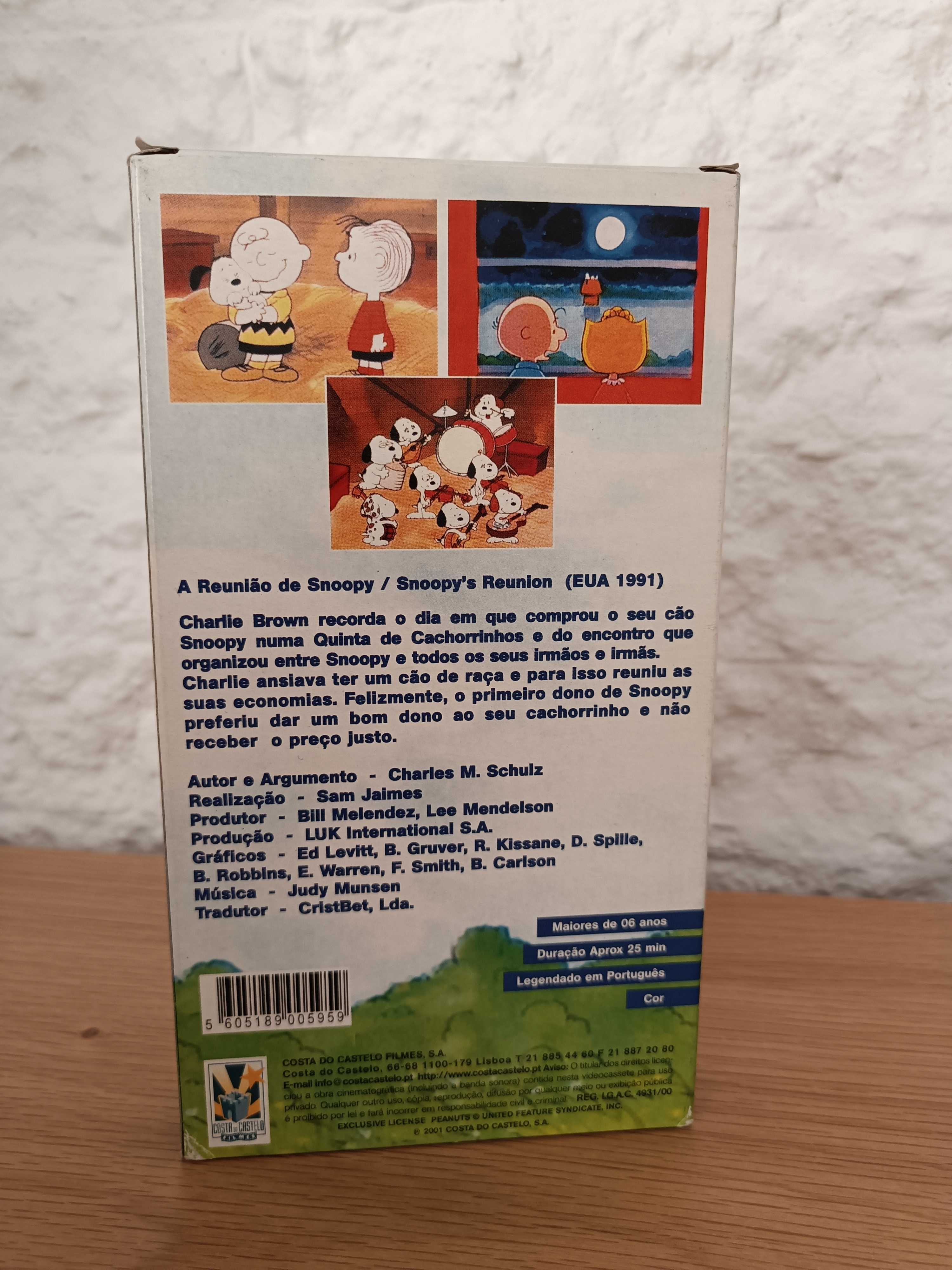 Filme VHS Animação A Reunião de Snoopy
