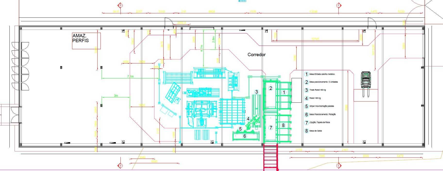 Layout Robotizado completo (YASKAWA MOTOMAN 3un)