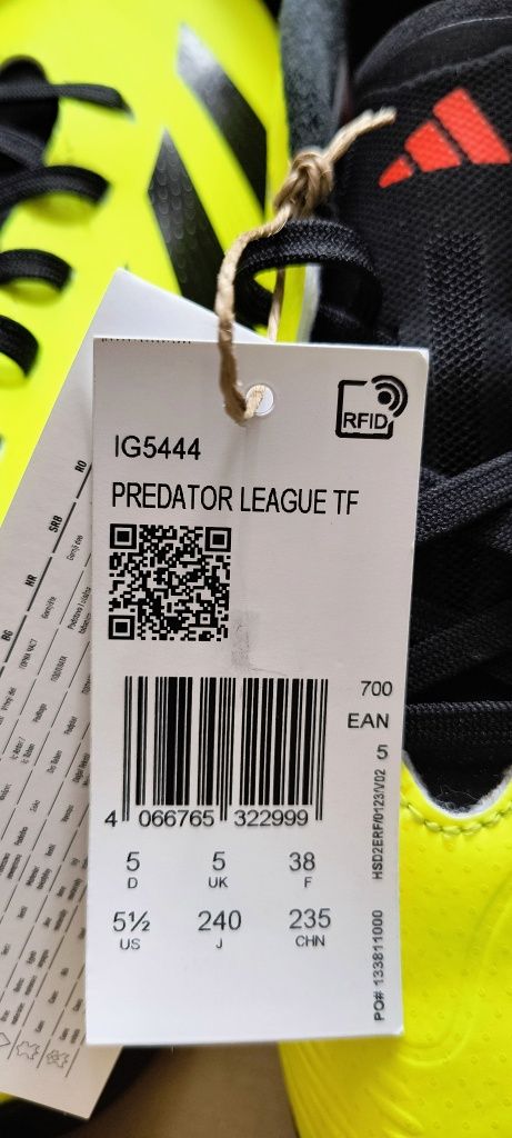 Buty piłkarskie turfy Adidas Junior Predator 24 League TF rozmiar 38