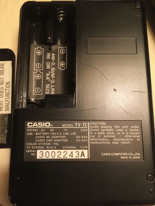 Casio tv-7 com bolsa