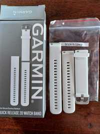 Oryginalny pasek silikonowy Garmin Quick Release 20 mm - biały. Nowy.