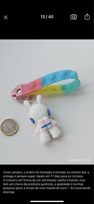 Porta-chaves anti-stress com astronauta