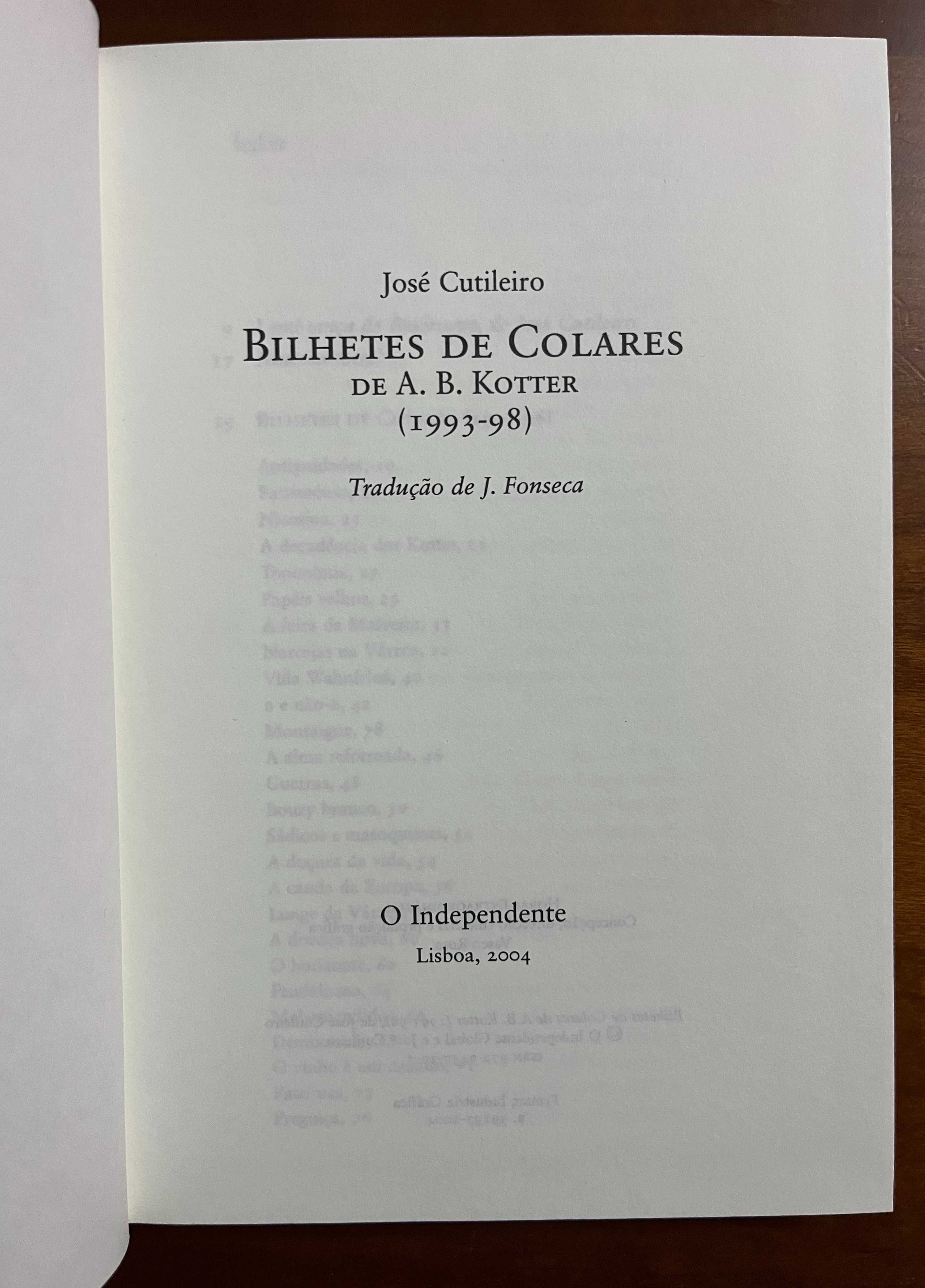 "Bilhetes de Colares" de A. B. Kotter