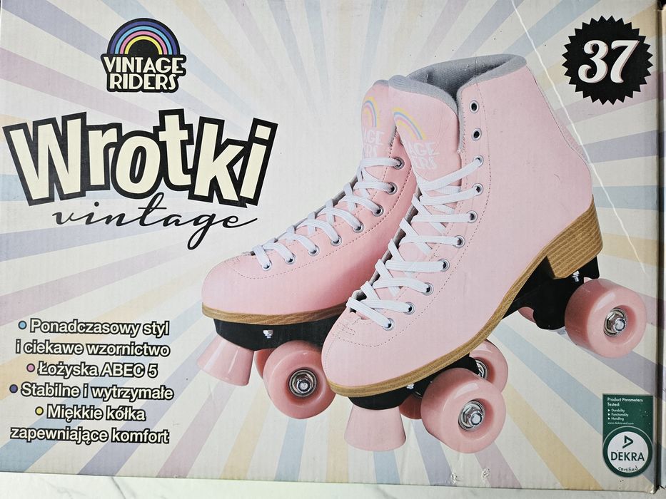 Wrotki różowe 37 raz użyte