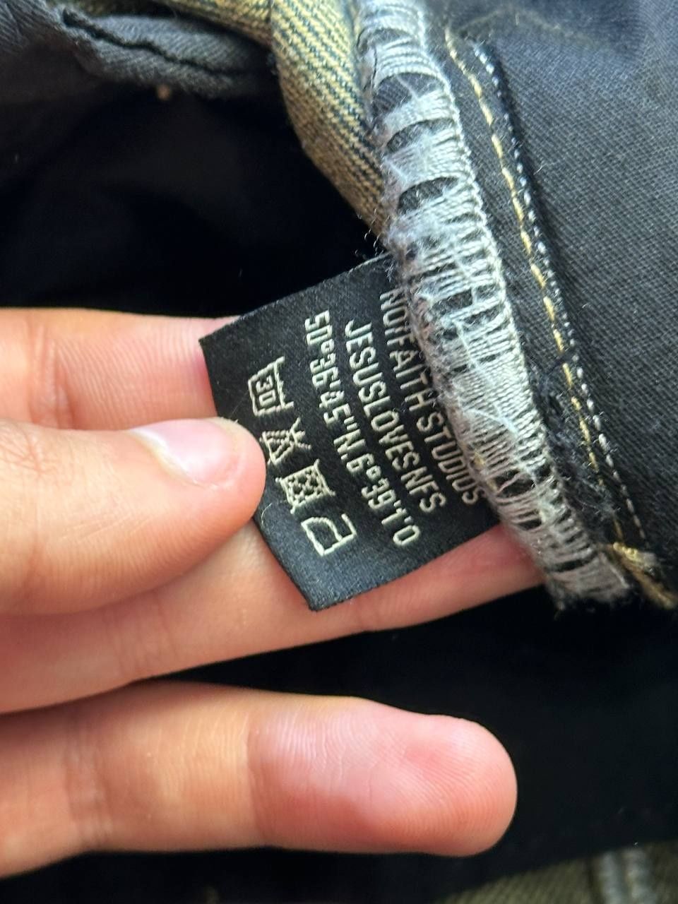 NFS NO FAITH STUDIOS baggy faded jeans distressed широкі джинси  джинс